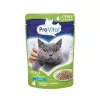 Wet cat food PREVITAL Cat Food Mix 4 Flavors — Chicken, Veal, Salmon, Poultry, 96 x 100 g sachets (9.6 kg, adult)