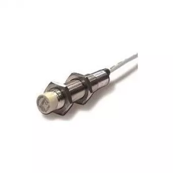 Photoelectric sensor Datalogic BASIC M12 — grey housing, brass body, 0.5 kHz, 0.2 A, 48.4 mm depth
