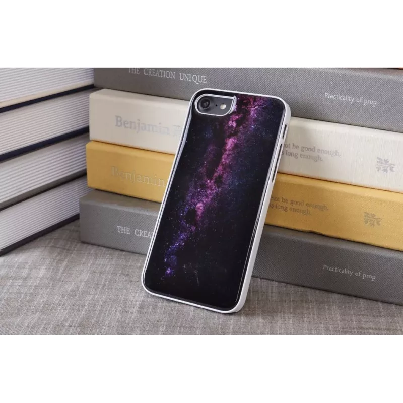 Protective phone case iKins for Apple iPhone 8/7 — milky way white