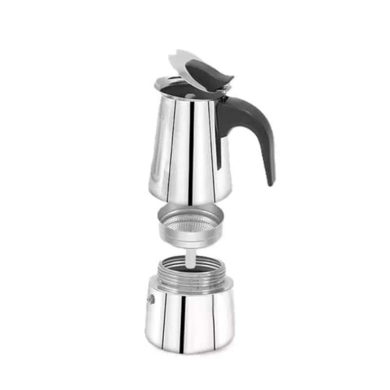 Moka pot Maestro MR-1660-9, stovetop coffee maker for 6 cups, black