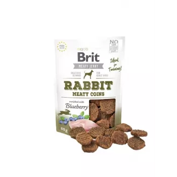 Dog snacks Brit Jerky Snack Rabbit 80 g — adult dog training treats, sugar-free