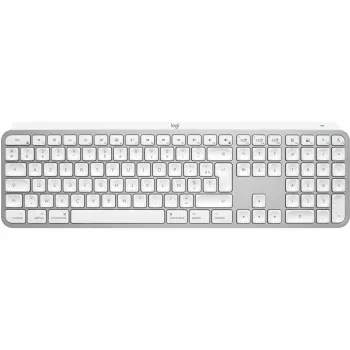 Logitech Master Series MX Keys S for Mac - Keyboard - full size - backlit - Wireless - Bluetooth LE - AZERTY - French - Pale Gray (920-011626)