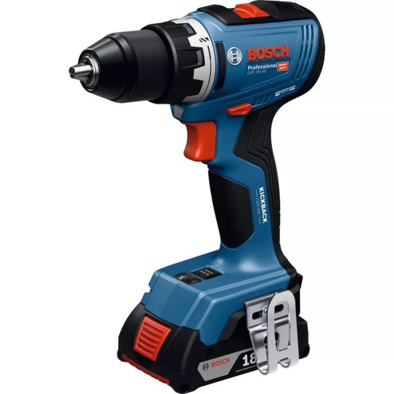 Cordless Drill Driver Bosch GSR 18V-65 with 2x 4.0Ah batteries