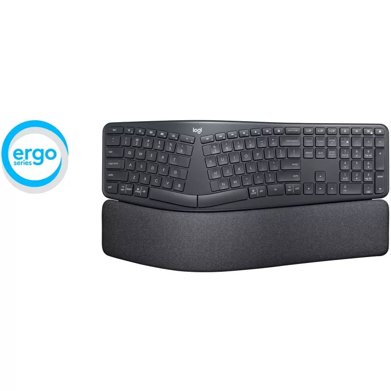 Logitech ERGO K860 - Keyboard - Wireless - 2.4 GHz, Bluetooth 5.0
