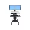 Ergotron WorkFit-C Dual Sit-Stand Workstation - Cart for 2 LCD-Displays/Keyboard/Mouse/CPU - Grey, Black - Screen Size: 55,9 cm (22) - Mounting Interface: 100 x 100 mm, 75 x 75 mm