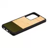 Phone case man and wood Galaxy S20 Ultra bamboo black — protective back cover, natural bamboo inlay