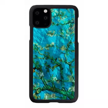 Protective smartphone case iKins for iPhone 11 Pro Max — Almond Blossom Black