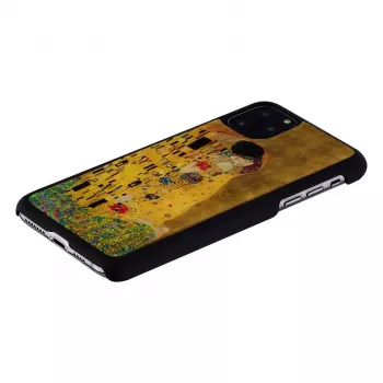 Smartphone case iKins for iPhone 11 Pro Max — black kiss design, protective cover