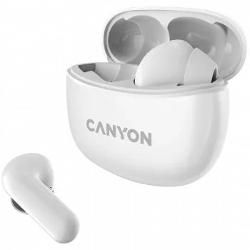 Canyon Computer Speakers Canyon TWS-5 Bluetooth headset, with microphone, BT V5.3 JL 6983D4, Frequence Response:20Hz-20kHz, battery EarBud 40mAh*2+Charging Case 500mAh, type-C ka