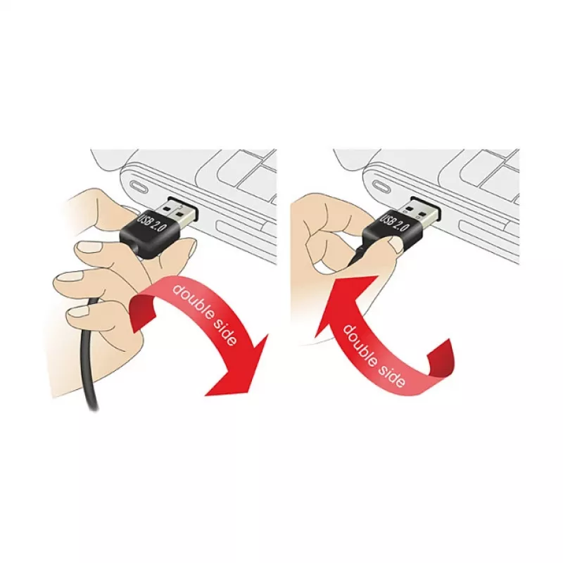 USB Cable DeLOCK 2m USB 2.0 A - miniUSB m/m 83379 Black