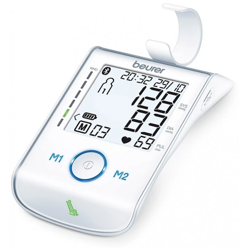 Beurer BM85 Upper Arm Blood Pressure Monitor with Patented Resting Indicator for Accuracy, App Connection with Certified Data Protection, Lithium