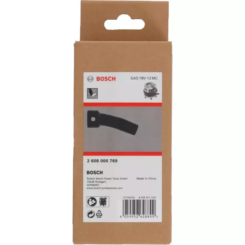 Extraction Elbow 2608000769, for GAS 18V-12 MC, Tube black, anti-static, 35mm