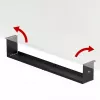 Maclean compact under-desk cable organizer, max load 5kg, black, MC-107 B