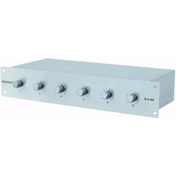 Volume controller Omnitronic ELA 6S Silver — rack-mount audio level control, 6-channel