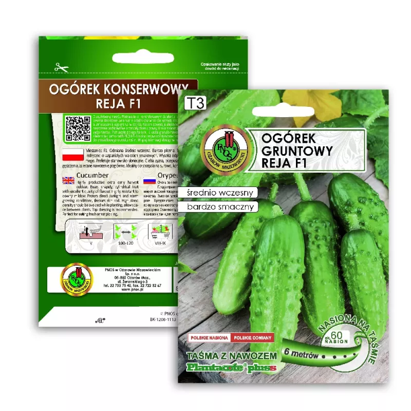Seed tape Apte Cucumber Reja F1 cucumber 6 m with slow-release fertilizer Platnacote, mid-early variety