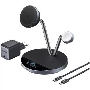Anker Prime Wireless Charging Station Qi2.2 25W wireles charging (3-in-1, MagGo, AirCool, Dock Stand) PSU added