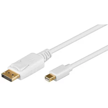 Wentronic Goobay DisplayPort zu mini DisplayPort Adapter Cable 1.2, White, 2 m - Mini DisplayPort-Plug > DisplayPort-Plug (52859)