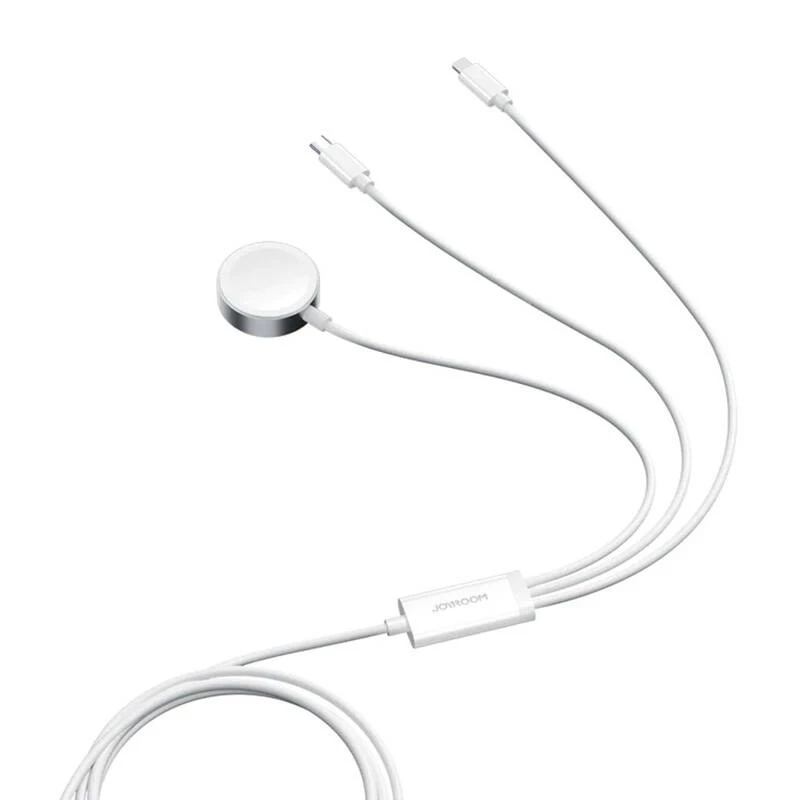 Magnetic Charger Joyroom S-IW008 Lightning USB-C 5V 1.2m White cable