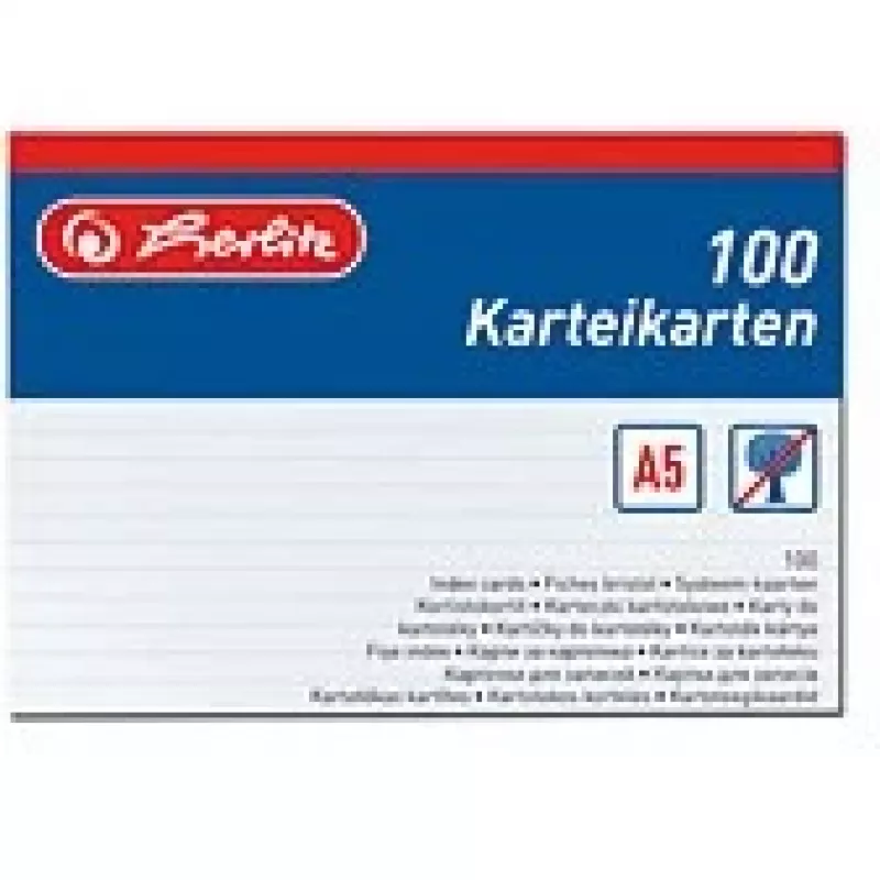 Index Card Herlitz 1150507 White 100 pcs