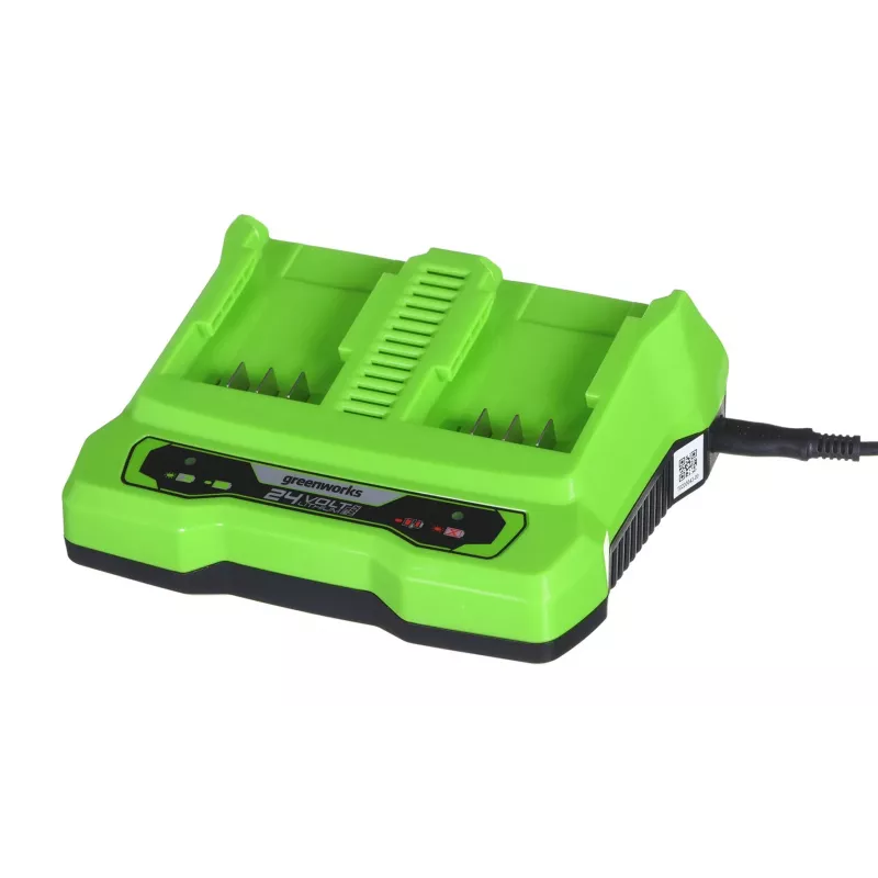 Battery charger GreenWorks G24X2UC2 dual‑slot 24V Li‑Ion, 4A, 2-cell, fast charge