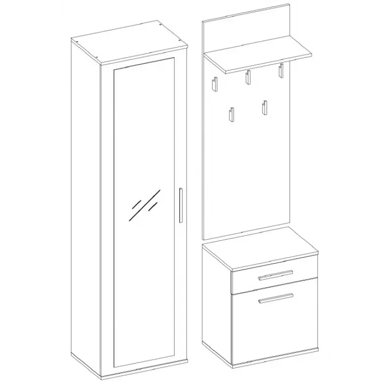 Topeshop GAR DUO SONOMA entryway cabinet
