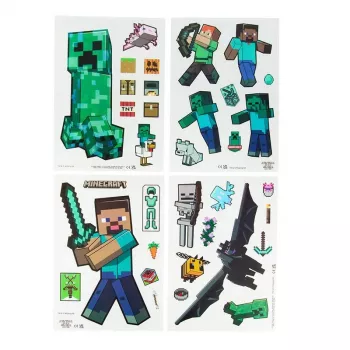 Window Cling Decals Paladone Minecraft PP13105MCF – reusable decorative stickers for windows and smooth surfaces
