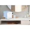 Mini fridge with LED makeup mirror Elle 4L blue — personal cosmetic refrigerator