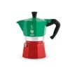 Moka pot Bialetti La Mokina 0005650 — aluminium stovetop coffee maker in Green/Red/Silver
