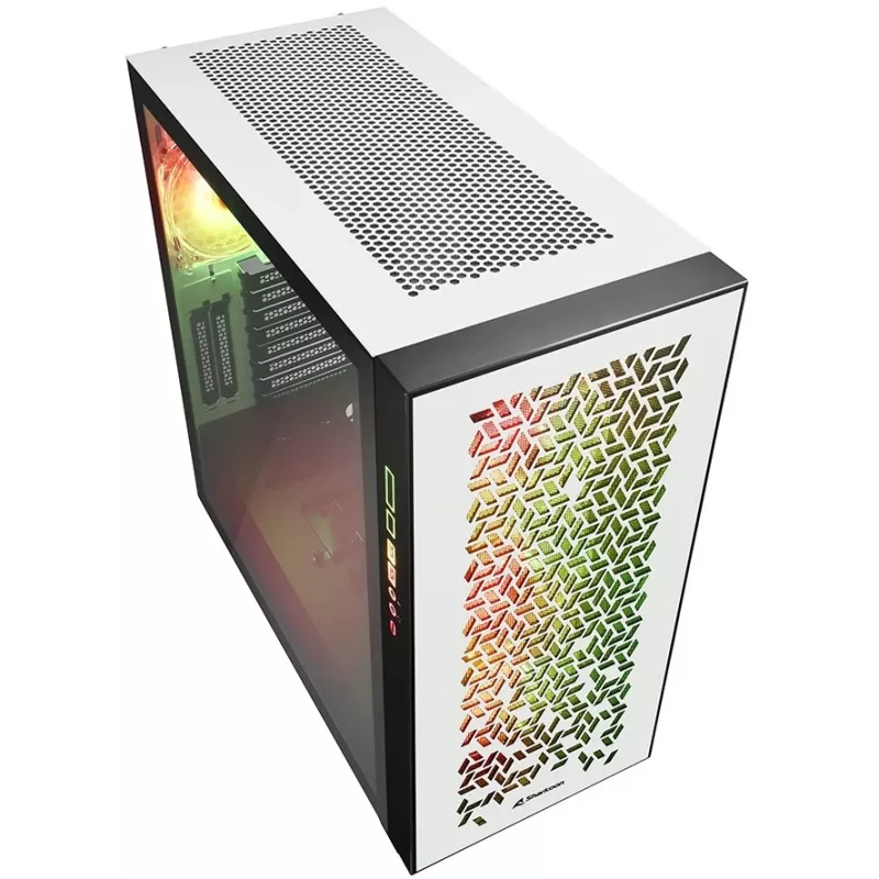 Sharkoon ELITE SHARK CA300H - Tower - PC - White - ATX - EATX - micro ATX - Mini-ITX - Metal - Tempered Glass - Gaming