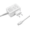 Power adapter QOLTEC 51039 65W AC-to-DC 220–240V 20.3V/3.25A Type C white, 1.7 m cable