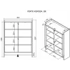Cama PORTO chest of drawers 100x38x130 oak/black