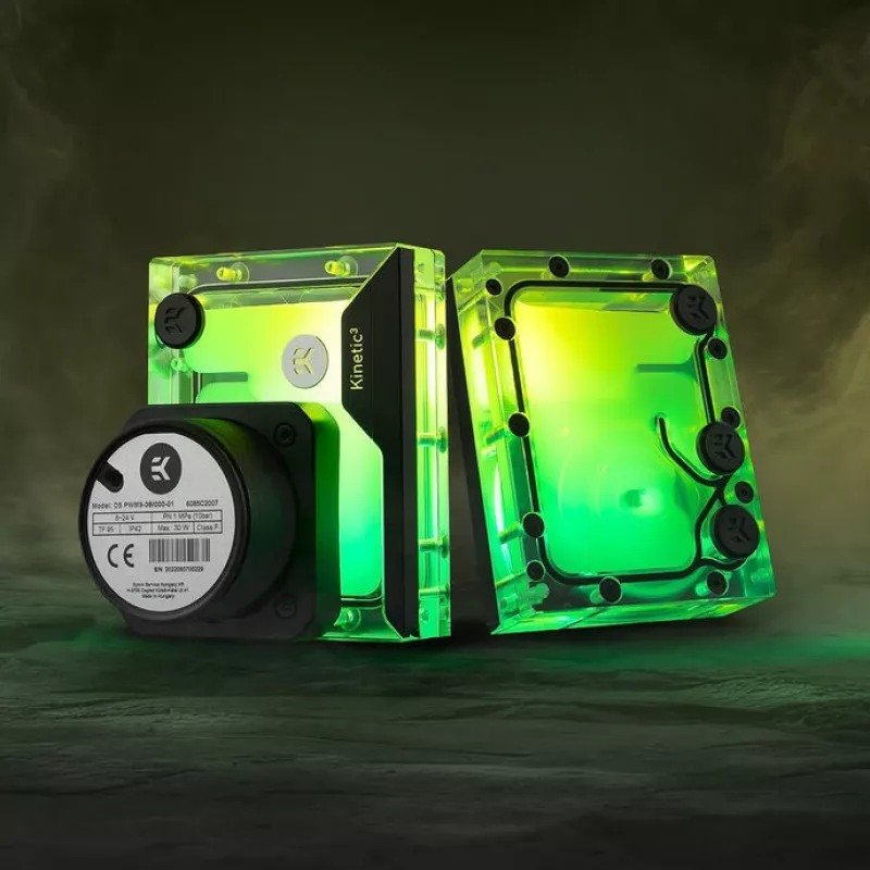 EK Water Blocks EK-Quantum Kinetic3 FLT D5 PWM Reservoir-Pump Combo - 92mm, D-RGB, Acrylic