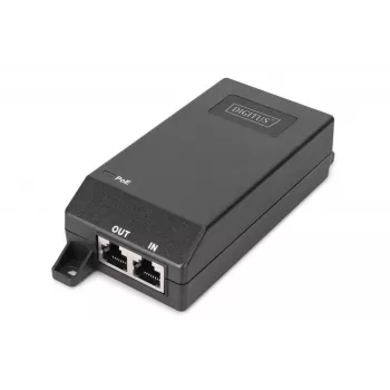 Digitus Gigabit Ethernet PoE+ injector 802.3at 30 W Black