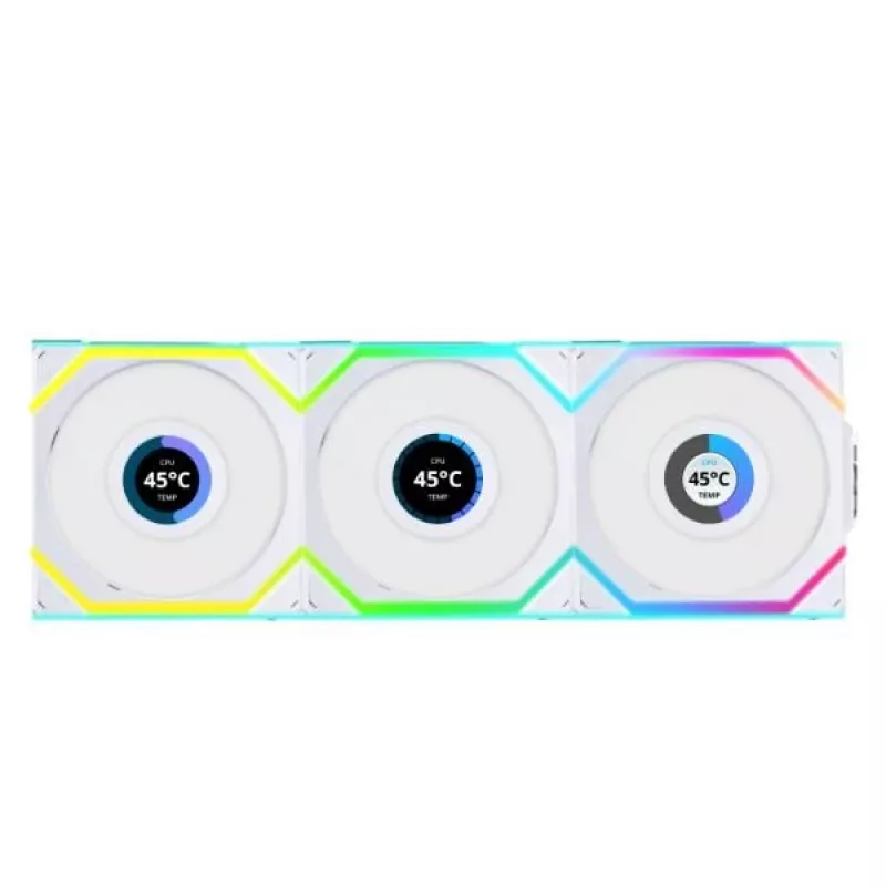 Fan Lian Li UNI FAN SL Wireless 120 12 cm White 3 pc(s) 28.5 dB 64.05 cfm