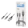LogiLink CU0202 USB cable USB 2.0 1.2 m USB A USB C/Micro-USB A Grey
