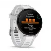 Smartwatch GARMIN Forerunner 165 — GPS, AMOLED 1.2 inch, 4 GB, 5 ATM, 11 days battery, Grey case, White strap