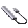 Unitek H1208A USB-A Hub, 4 Ports (1x USB-A 5 Gbps, 3x USB-A 2.0), Aluminium, Silver