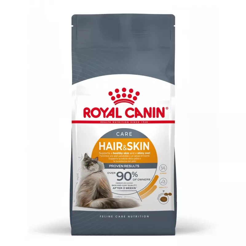 Dry cat food Royal Canin Hair & Skin Care 4 kg — adult, poultry, complete feed