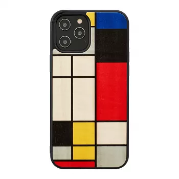 Phone case man and wood for iPhone 12 Pro Max — wooden black protective cover