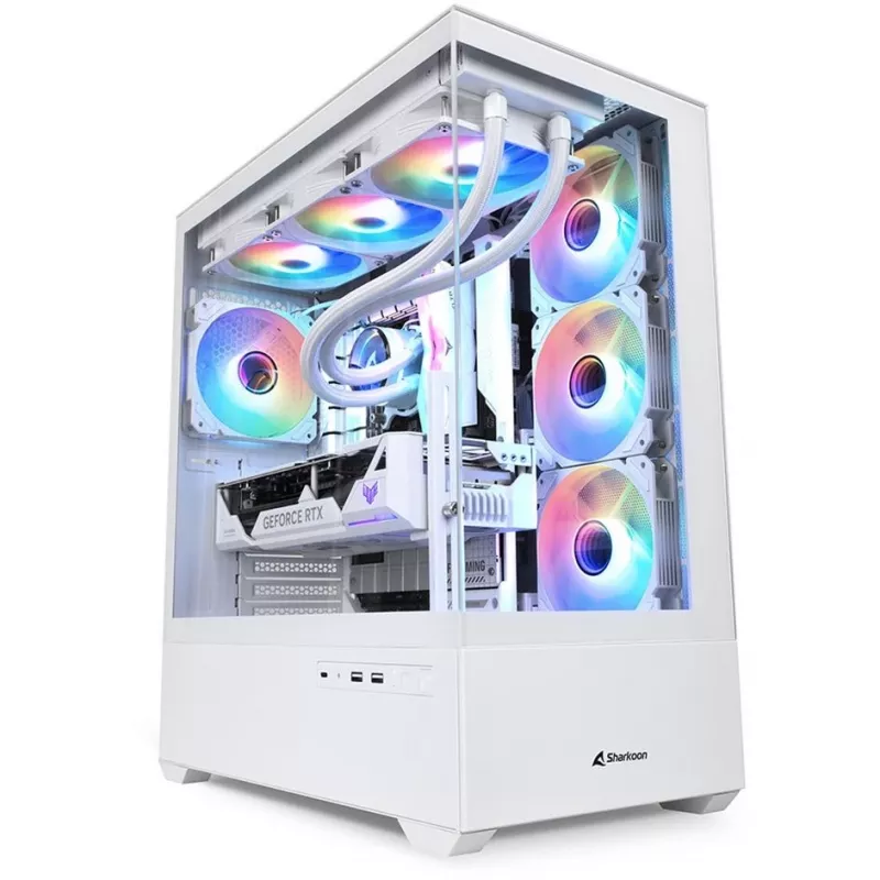 PC Case Sharkoon AK6 RGB, ATX, White