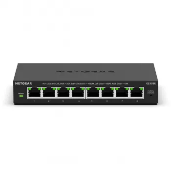 NETGEAR GS308E Managed L2/L3 Gigabit Ethernet (10/100/1000) Black