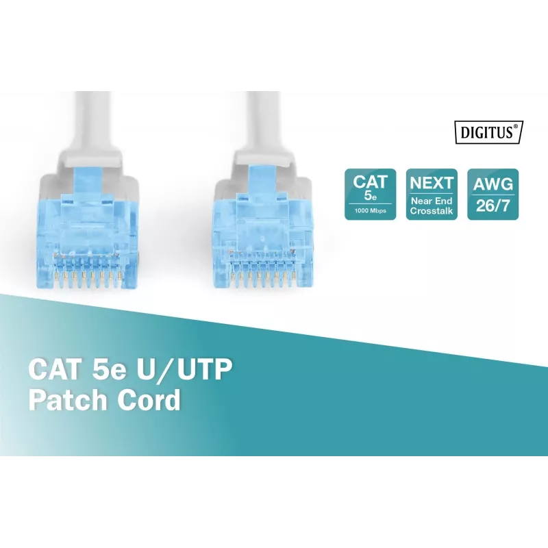 Digitus DK-1512-150 RJ45 Network Cable CAT 5e U/UTP Grey 15m