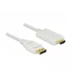 Video Cable Adapter DeLOCK 83817 1m DisplayPort HDMI White