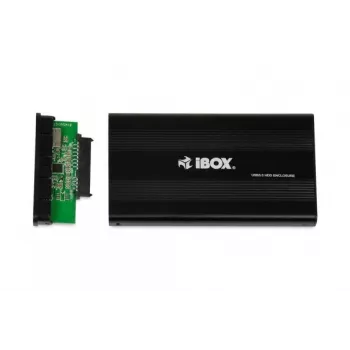 HDD enclosure IBOX HD-02 Black for 2.5 inch SATA drives, USB 3.2 Gen 1 (Type-A), single-bay, metal