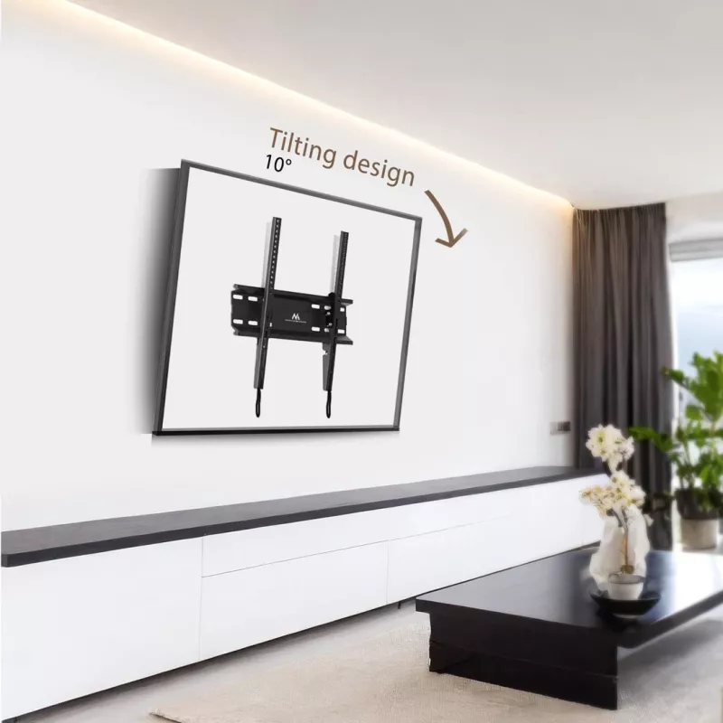 Wall TV mount MACLEAN MC-748A VESA 100x100–400x400 mm Tilt Black Load up to 45 kg