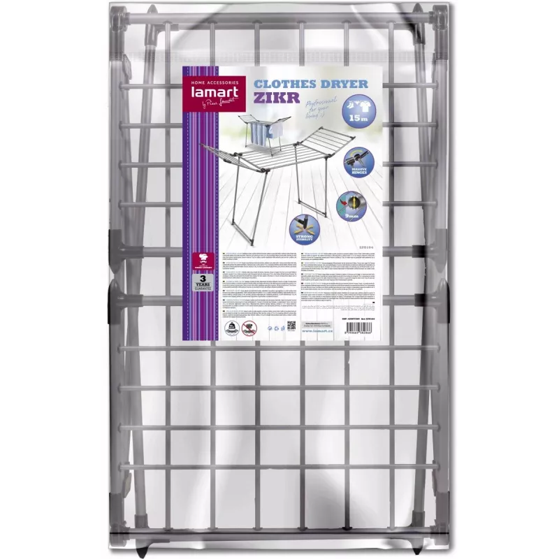Clothes dryer LAMART LT8104 size 15 M — rotary outdoor/indoor drying rack, 15 m line length