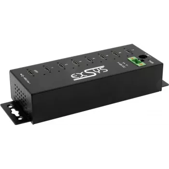 USB hub Exsys EX-1537HMVS — 7-port USB 3.2 Gen 1 with 15 kV ESD protection