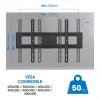 Manhattan Outdoor Wall Mount for TV & Monitors (Full Motion), For screens 37 inch to 65 inch, VESA compatibility: all between 200x200mm to 600x400mm - check the dimensions of the four mounting holes on back of screen to ensure it fits, Max 50kg, Weatherproof, Bracket