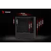 PC case SAVIO Noctis Flow RGB — Cube, ATX/Mini-ITX, 3x 120 mm front fans, tempered glass side, max GPU 35 cm