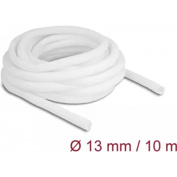 Braided Sleeve DeLOCK 20813 10 m x 13 mm white
